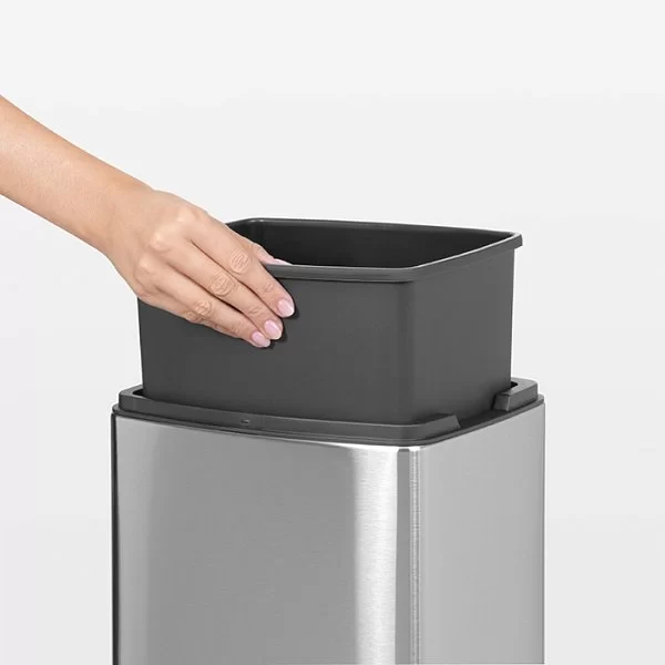 Мусорный бак Touch Bin 10л, матовая сталь, Brabantia, 477225 - изобр. 15