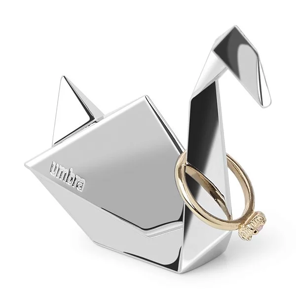 Набор из 3-х держателей для колец Origami, цвет стальной, металл, Umbra, Канада, 1010123-158 - изобр. 8