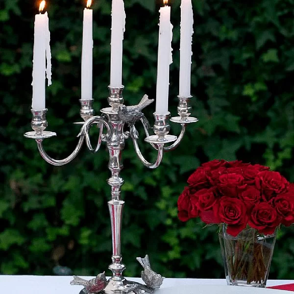 Канделябр пятирожковый "Птичья трель", 32 х 41 см, олово, Vagabond House, США, VAG-K101L - изобр. 8