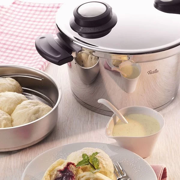 Скороварка с паровой вставкой Vitavit® Premium 2,5 л диаметр 18 см, нержавеющая сталь 18/10, Fissler, Германия, 6201000207 - изобр. 11