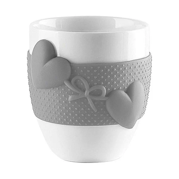 Кружка фарфоровая Love объем 360 мл, цвет серый, Guzzini, Италия, 11510033 - изобр. 7