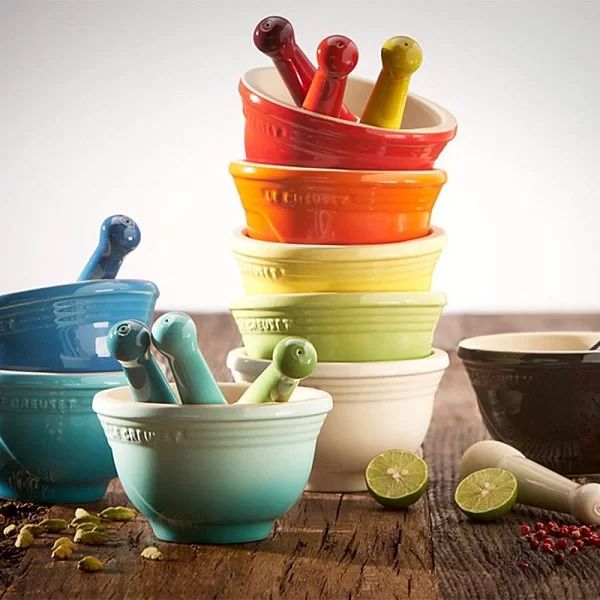Ступка с пестиком 300 мл, материал керамика, цвет мятный, Le Creuset, Франция, 91003400496000 - изобр. 8