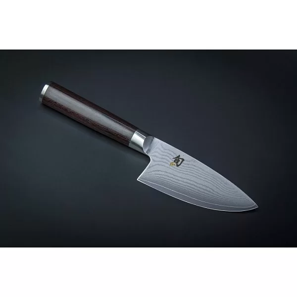 Нож кухонный поварской Wide Gyuto длина лезвия 11 см, сталь VG-MAX в обкладках из дамаска, Kai, Япония, DM-0746 - изобр. 8