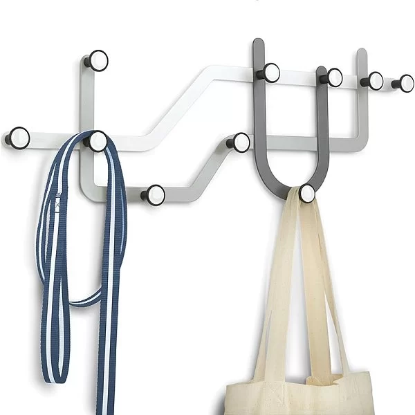 Вешалка Subway 21x57x3 см, материал металл + полипропилен, цвет серый, Umbra, Канада, 318187-023 - изобр. 8