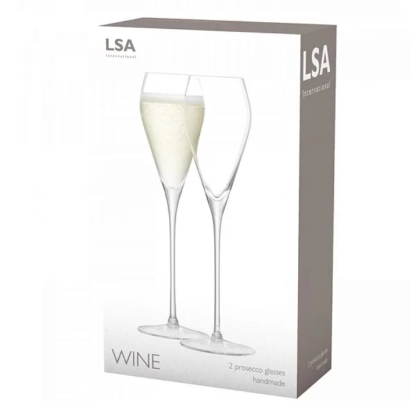 Набор из 2-х бокалов для просекко Wine 250 мл, выдувное стекло, LSA International, Великобритнаия, G1309-10-301 - изобр. 12