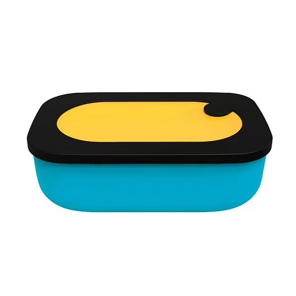 Ланч-бокс On the go объем 0,9 л, материал полипропилен, цвет желтый + синий, Guzzini, Италия, 171100165 - изобр. 7