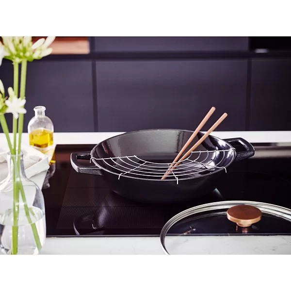 Сковорода-вок Nori 30 см, объем 3 л, материал чугун+стекло, BEKA, Бельгия, 15140304 - изобр. 10