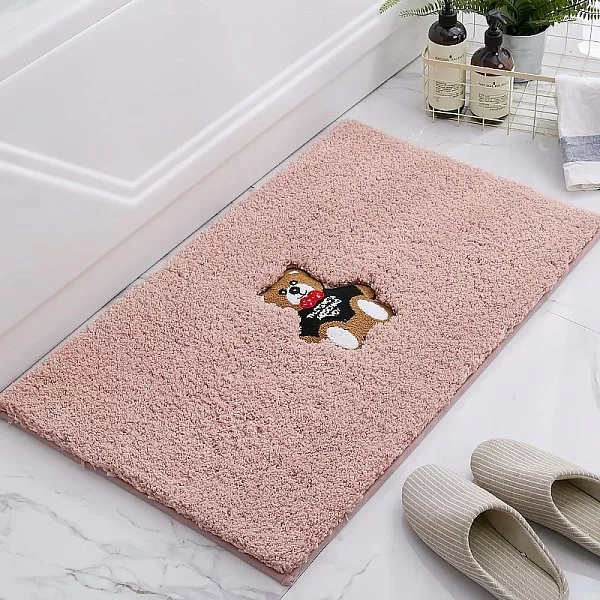 Коврик для ванной комнаты Teddy Bear Pink, 50х80 см, цвет розовый, полиэстер, Carnation Home Fashions, TED37 - изобр. 8