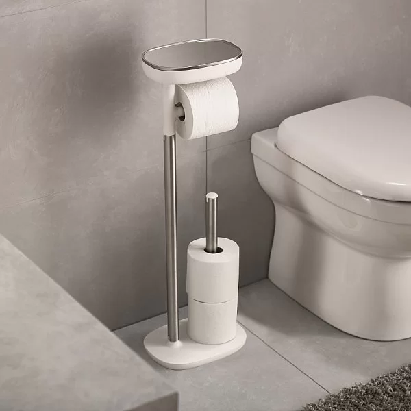 Держатель для туалетной бумаги с подносом EasyStore 22,5x68x16,7см, цвет металик, материал нержавеющая сталь, Joseph Joseph, Великобритания, 70518 - изобр. 8