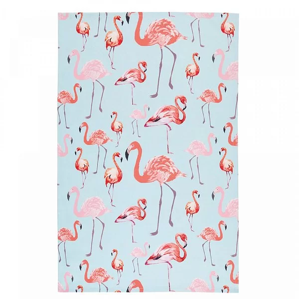 Набор из 2-х полотенец FLAMINGOS 70x47 см, хлопок, цвет голубой + розовый, Kitchen Craft, Великобритания, KCFLAMTTPK2 - изобр. 7