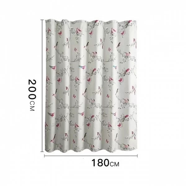 Шторка для ванной комнаты Lovely Birds, 180х200 см, полиэстер, Carnation Home Fashions, США, LOV115 - изобр. 8