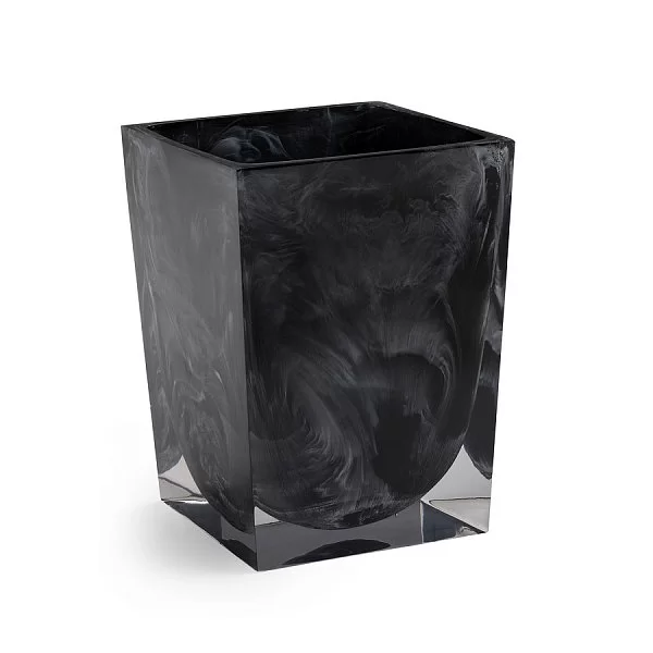 Корзина для мусора Ducale Black 18,5х18,5х24 см, полистоун, Kassatex, США, ADE-WB-BW - изобр. 7