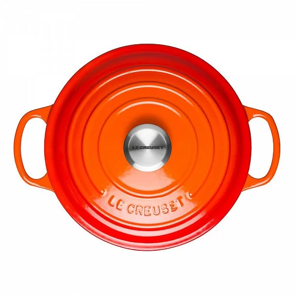 Казан La Marmite с крышкой 32 см, объем 7 л, материал чугун, цвет оранжевый, Le Creuset, Франция, 21114320900430 - изобр. 12
