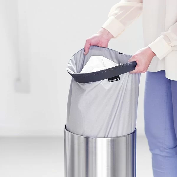 Бак для белья 35л, пробковая крышка, белый, Brabantia, Бельгия, 104367 - изобр. 13
