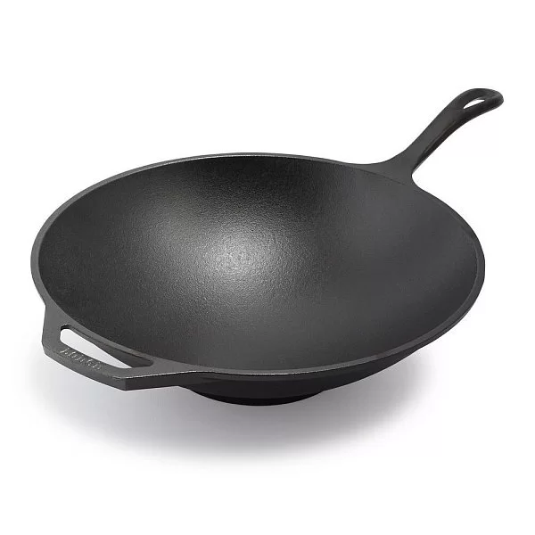 Сковорода-вок Chef Collection 30 см с длинной ручкой, материал чугун, цвет черный, Lodge, США, LC12SF - изобр. 7