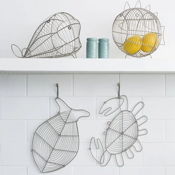 Корзина Whale Grey, 31x20x17 см, материал металл, цвет стальной, T&G, Великобритания, 23081 - изобр. 8