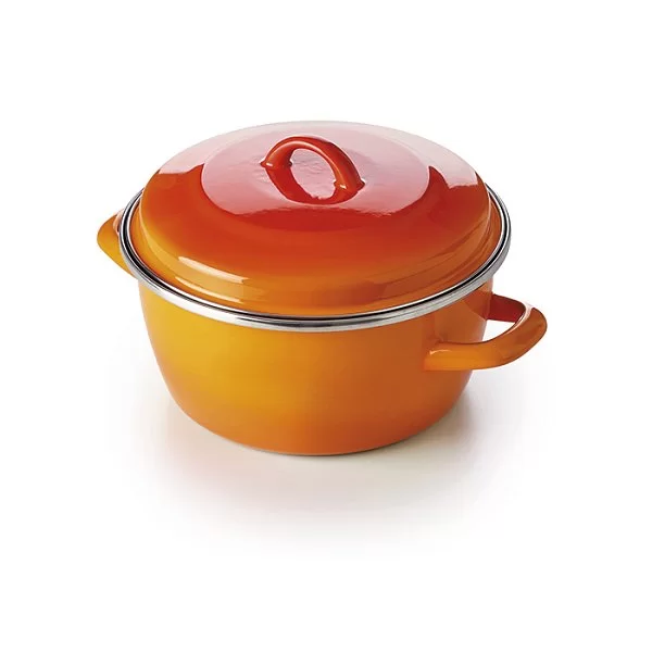 Кастрюля с крышкой Retro 4,2 л, диаметр 24 см, материал эмалированная сталь, цвет оранжевый, BEKA, Бельгия, 15121244 - изобр. 8