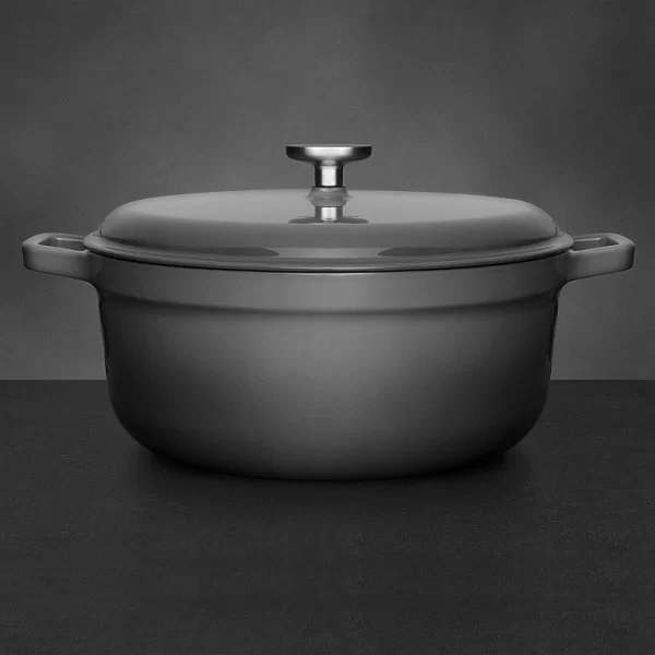 Кастрюля чугунная с крышкой Gem, объем 6,8 л, диаметр 28 см, цвет серый, Berghoff, Бельгия, 2307352 - изобр. 9