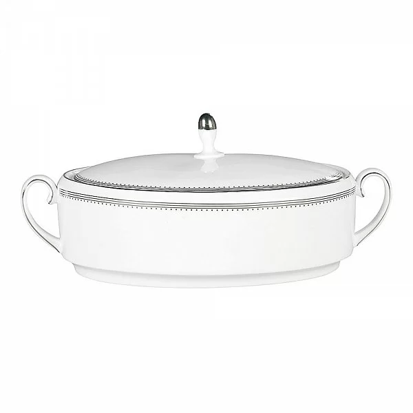 Блюдо для овощей с крышкой Vera Wang Grosgrain 30x20x12 см, 1400 мл, материал фарфор, цвет белый, Wedgwood, Великобритания, 50116405601 - изобр. 7