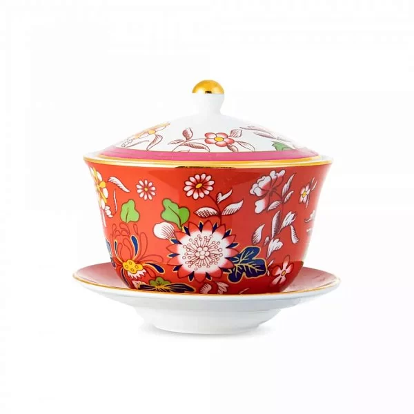 Пиала для чая с крышкой и блюдцем "Вандерласт Малина" 150 мл, фарфор, Wedgwood, WGW-1058086 - изобр. 7