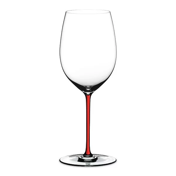 Бокал для красного вина Cabernet/Merlot 625 мл, красная ножка, хрусталь, ручная работа, Fatto a Mano, Riedel, 4900/0R - изобр. 7