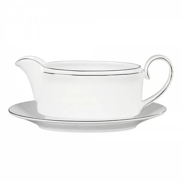 Подставка под соусник Vera Wang Blanc Sur Blanc 23,4x21,1x2 см, материал фарфор, цвет белый, Wedgwood, Великобритания, 50108305606 - изобр. 8