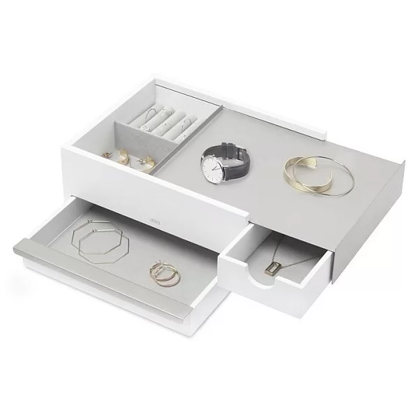 Шкатулка для украшений Stowit, цвет белый, МДФ + сталь, Umbra, Канада,290245-670 - изобр. 7