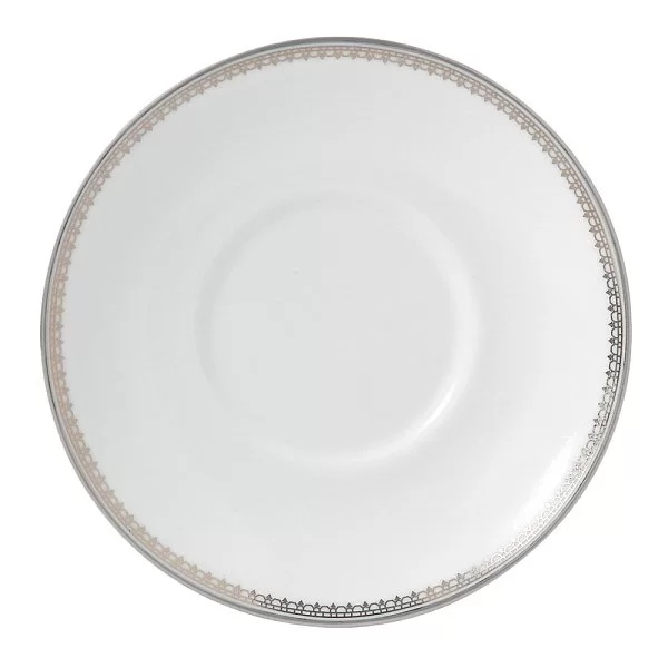 Блюдце кофейное Vera Wang Lace Platinum 12,5 см, материал фарфор, цвет белый, Wedgwood, Великобритания, 50127202008 - изобр. 7