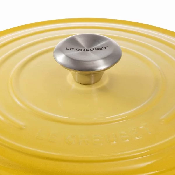 Кастрюля с крышкой 26 см, объем 5,3 л, материал чугун, цвет желтый, Le Creuset, Франция, 21177264032430 - изобр. 10