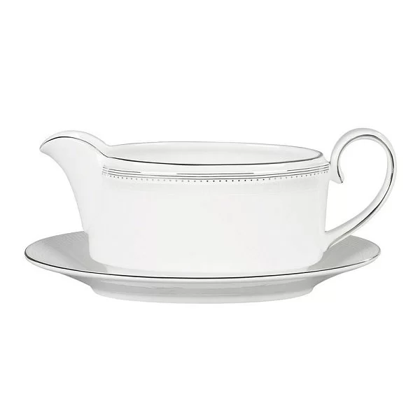 Подставка под соусник Vera Wang Grosgrain 20x16,5x2 см, материал фарфор, цвет белый, Wedgwood, Великобритания, 50116405606 - изобр. 8