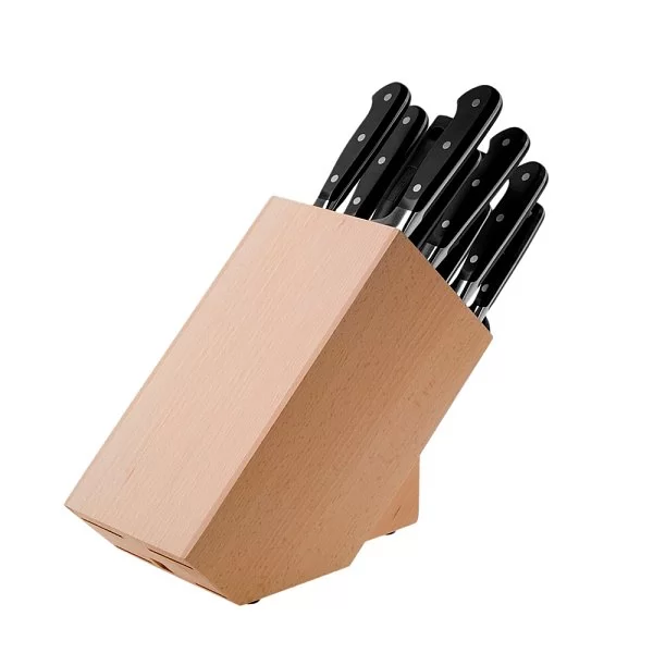 Набор из 9 кухонных ножей + ножницы+вилка+мусат на деревянной подставке, кованая сталь, Wusthof, Германия, 1090171201 - изобр. 10