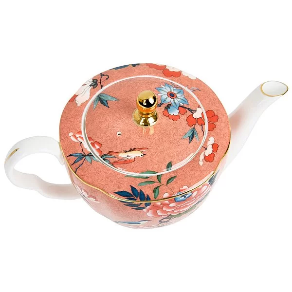 Чайник с крышкой Paeonia Blush 14,5x13 см, 1000 мл, материал фарфор, цвет коралловый, Wedgwood, Великобритания, 40032123 - изобр. 8