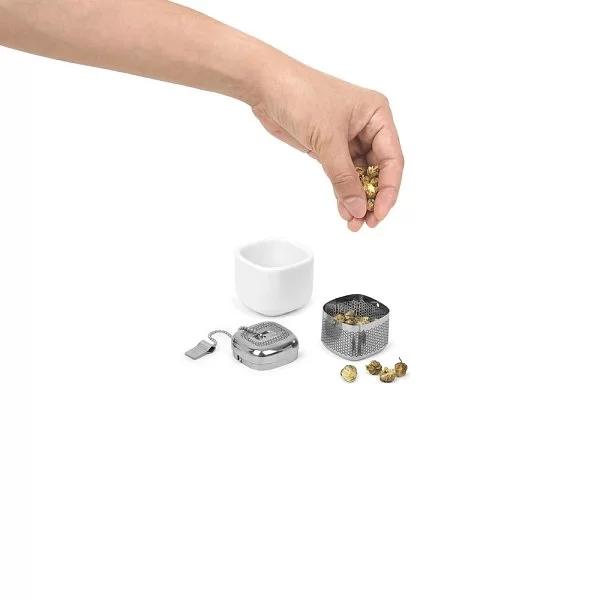 Ёмкость для заваривания Cutea с подставкой цвет белый, материал керамика + металл, Umbra, Канада, 1004304-670 - изобр. 10