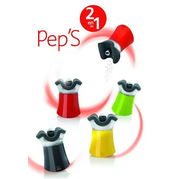 Мельница для перца и солонка 2в1 Pep's высота 8 см, материал акрил, цвет серый, Peugeot, Франция, 30919 - изобр. 8