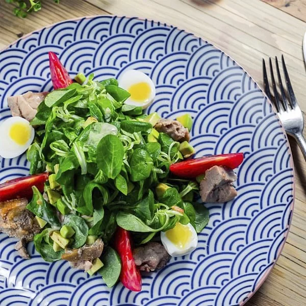 Тарелка глубокая Nippon 21 см, цвет синий + белый, фарфор, Tokyo Design, Япония, TD16027 - изобр. 9