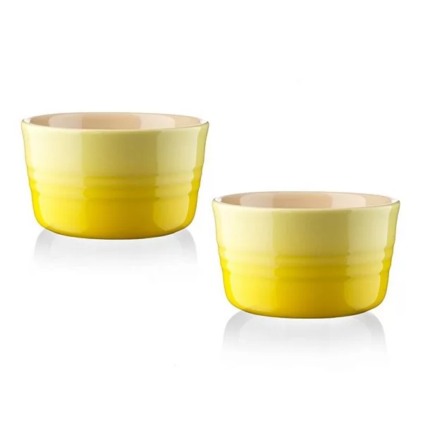 Набор из 2-х рамекинов 200 мл, материал каменная керамика цвет желтый, Le Creuset, Франция, 91002800370000 - изобр. 7
