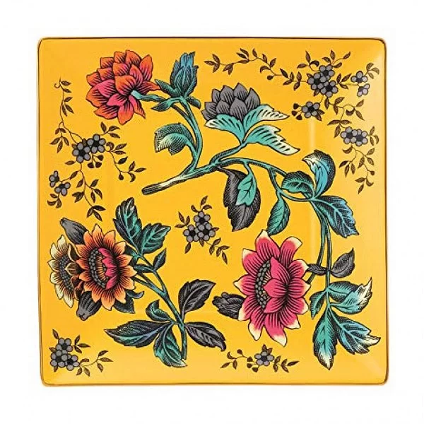 Квадратное блюдо Wonderlust "Тонкин" 15x15 см,материал фарфор, цвет желтый, Wedgwood, Великобритания, 40023909 - изобр. 7