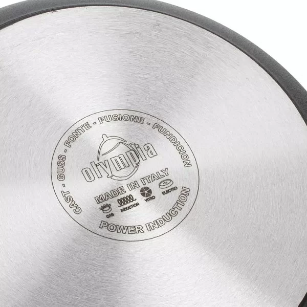 Кастрюля индукционная с антипригарным покрытием 24 см, объем 5,3 л, литой алюминий с алмазным порошком, Olympia, Италия, 415.24 - изобр. 10