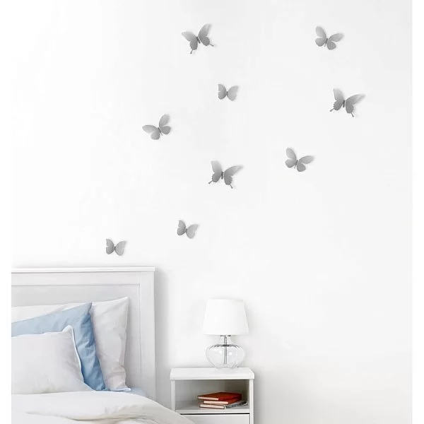 Декор для стен Mariposa 9 шт, цвет серебряный, материал металл, Umbra, Канада, 470789-410 - изобр. 8