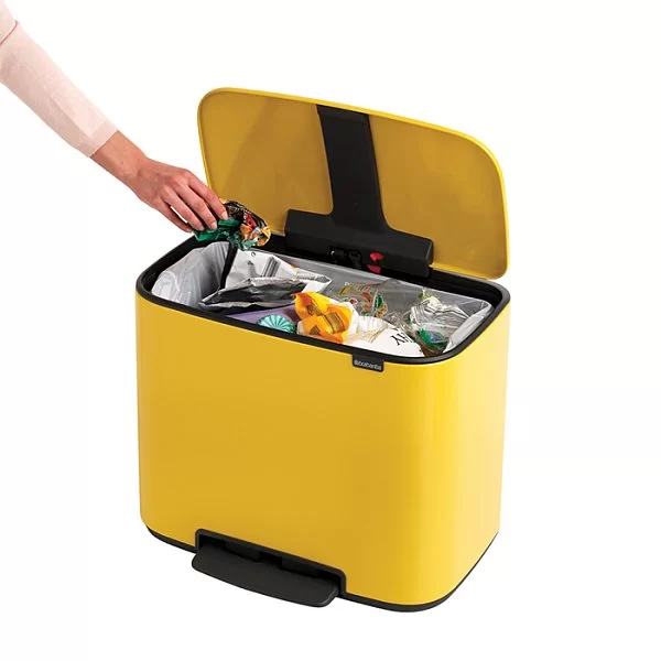 Мусорный бак c педалью Pedal Bin Bo, 36л, желтая маргаритка, Brabantia, 121425 - изобр. 17