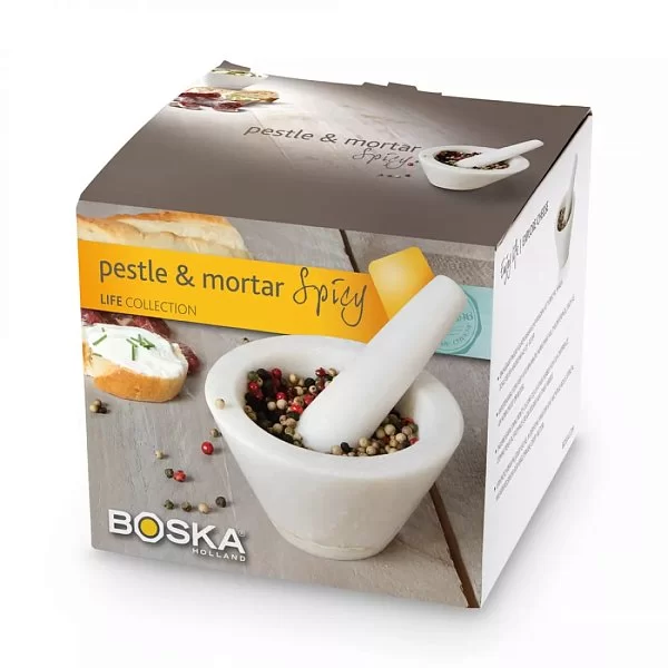 Ступка с пестиком для специй 10,5х9,5см, мрамор, Boska, Нидерланды, BSK330309 - изобр. 9