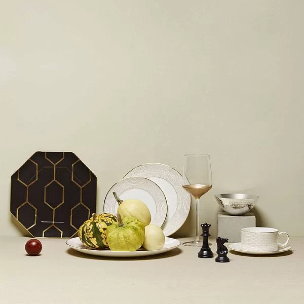 Тарелка многоугольная Arris 23 см материал фарфор, цвет черный, Wedgwood, Великобритания, 40007544 - изобр. 11