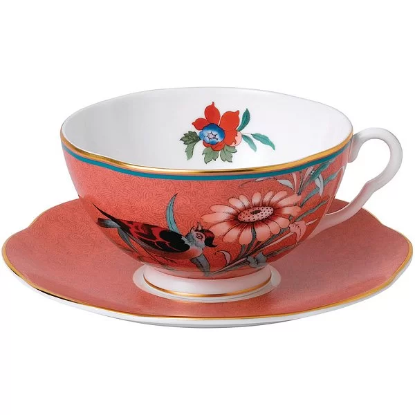 Чайная пара Paeonia Blush 200 мл, материал фарфор, цвет коралловый, Wedgwood, Великобритания, 40032110 - изобр. 7