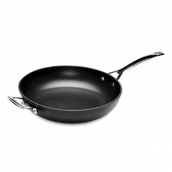 Сковорода глубокая 30 см, объем 3,6 л, алюминий с антипригарным покрытием, цвет черный, Le Creuset, Франция, 96200230000000 - изобр. 7