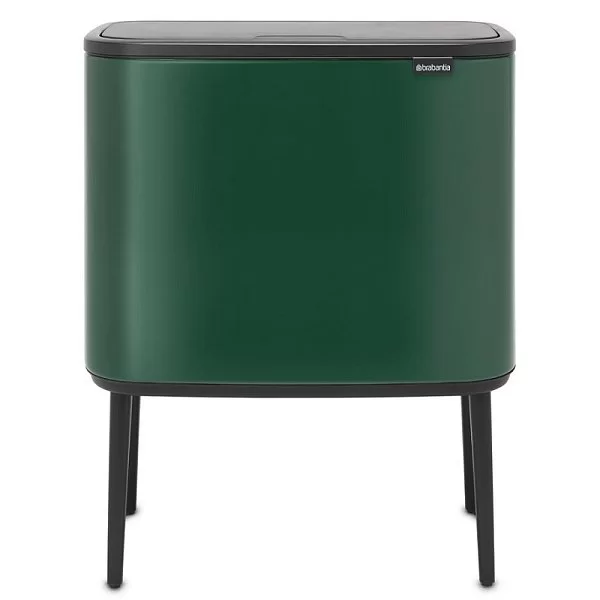 Мусорный бак трехсекционный Bo Touch Bin 3x11л, нержавеющая сталь, цвет зеленый, Brabantia, Бельгия, 304200 - изобр. 7