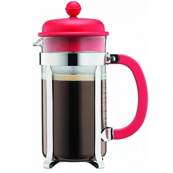 Кофейник с прессом Caffetiera 1 л, цвет красный, материал стекло, Bodum, Швейцария, 1918-294 - изобр. 7