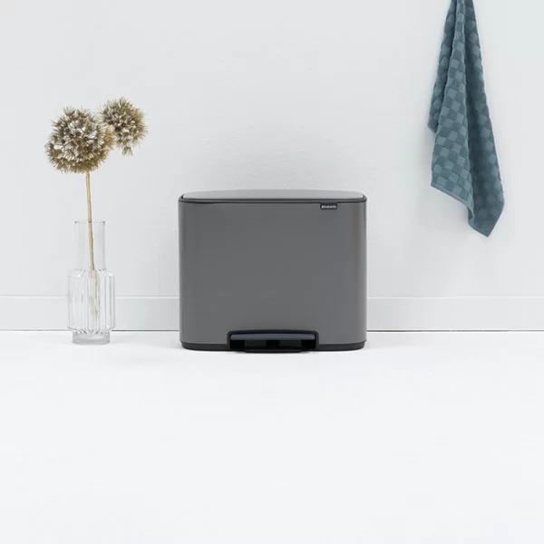 Мусорный бак 2 секции Pedal Bin Bo, платиновый, 11+23л, Brabantia, 121203 - изобр. 9