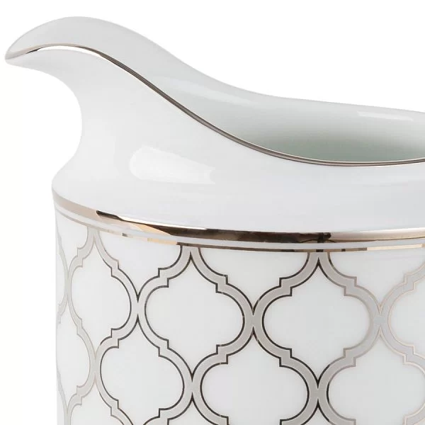 Молочник "Царский дворец" 260 мл, материал фарфор, цвет серебряный + белый, Noritake, Япония, NOR1717-425 - изобр. 10