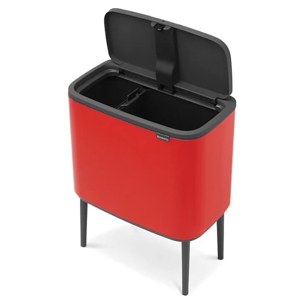 Мусорный бак 2 секции 11+23л, пламенно-красный, Brabantia, 316104 - изобр. 12