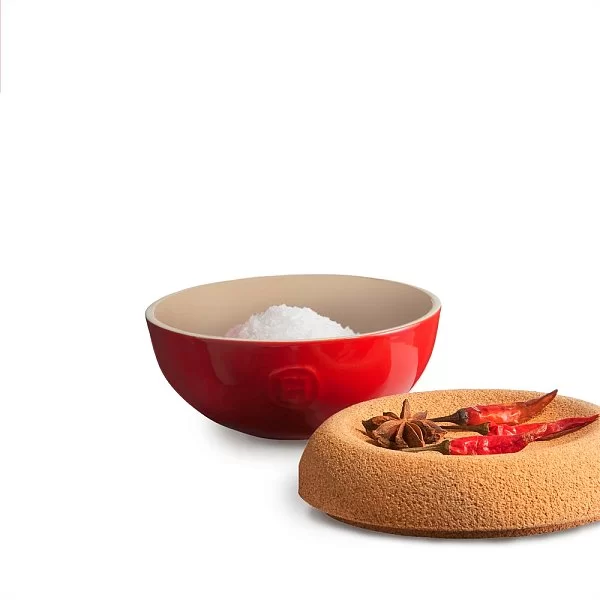 Емкость для хранения соли объем 0,48 л, 14,5x8,7 см, материал керамика, цвет гранат, Emile Henry, Франция, 348761 - изобр. 8